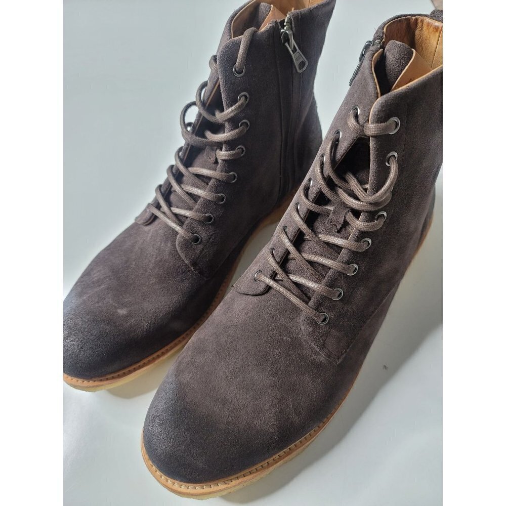 New Mens Blackstone Bitter Chocolate Boots High Top Suede Round Toe  SZ 47 - Picture 3 of 9